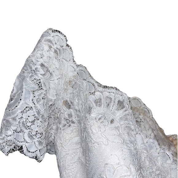 WATTERS 4011T Wedding Gown White Lace Mesh Dress 22W Bridal Maxi Train NWOT - Picture 6 of 13